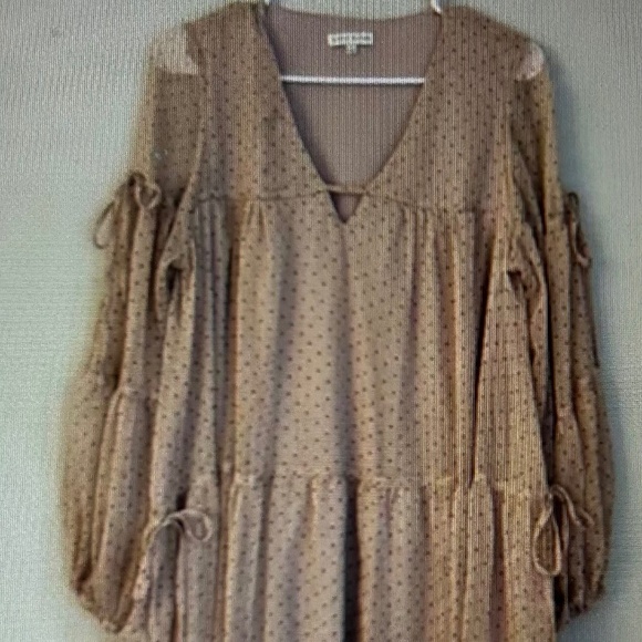 NWT Nordstrom Moon River Polka Dot Print Boho Mini Dress Tunic - Picture 1 of 2